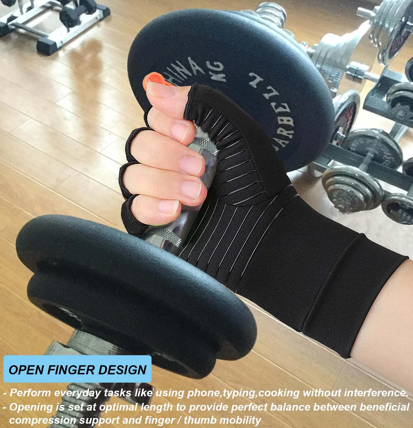 2 Pairs Arthritis Gloves for Women and Men, Copper Infused Compression Gloves, Fingerless Hand Gloves for Carpal Tunnel, RSI Osteoarthritis, Joint Pain,Computer Typing, Hand Support (Black, Large) Black Large (Pack of 4)