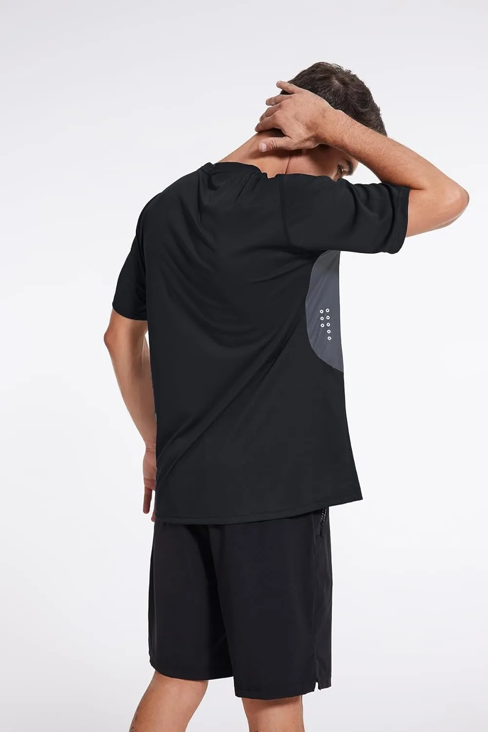 3 Pack Men Workout Shirts Quick Dry UPF 50  Sun Protection Moisture Wicking Short Sleeve Athletic T-Shirts Rash Guard