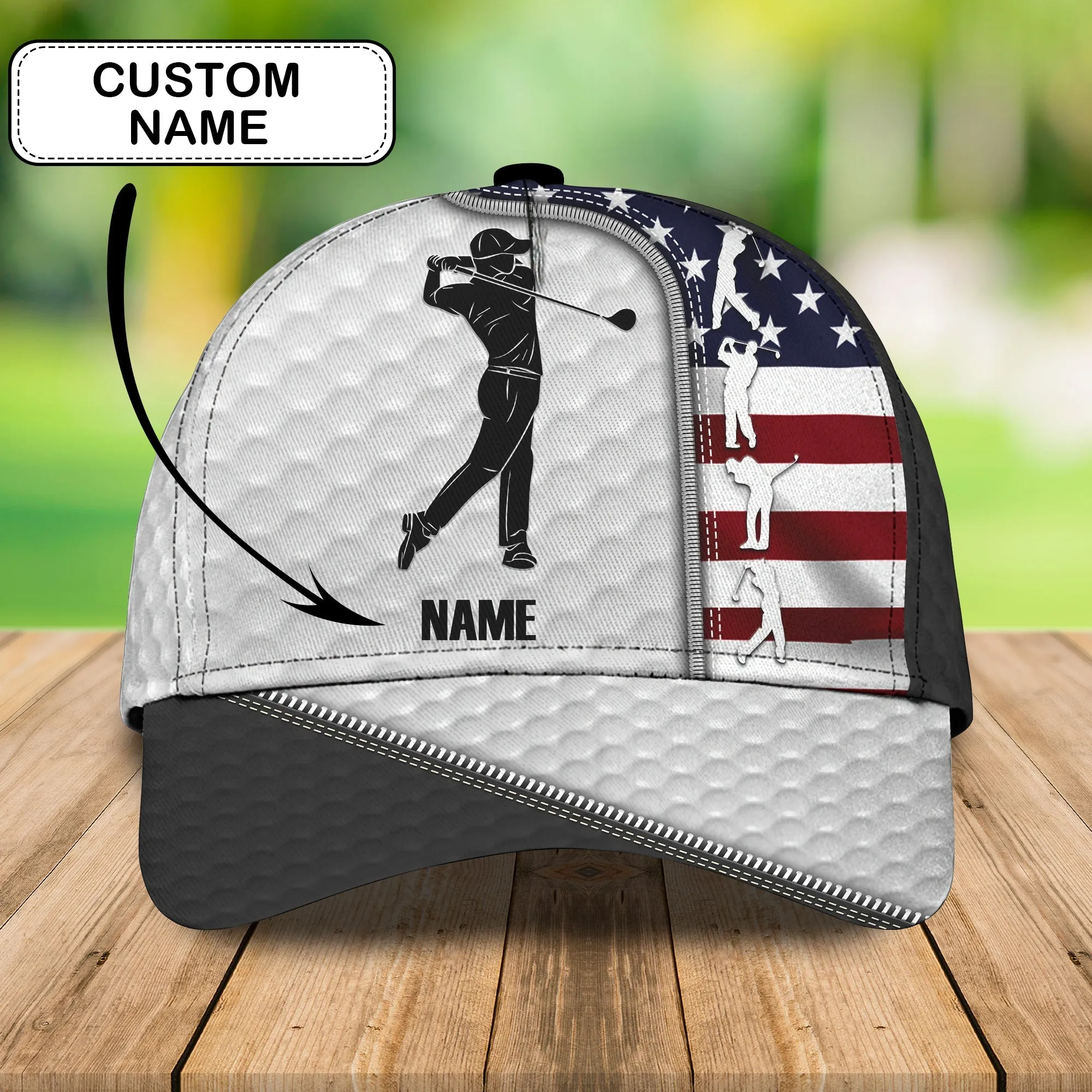 3D Classic Cap America Golfer Customize Cap Namashops