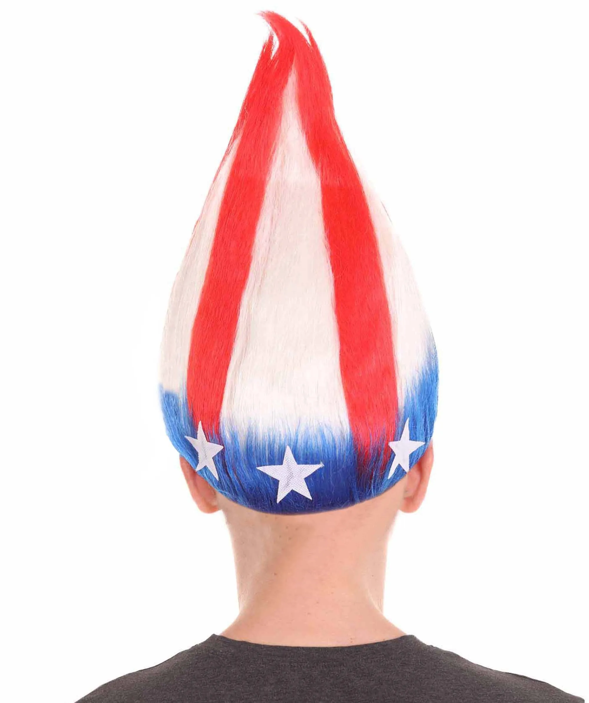 American Stripes Troll Wig | Flag Cosplay Halloween Wig | Premium Breathable Capless Cap