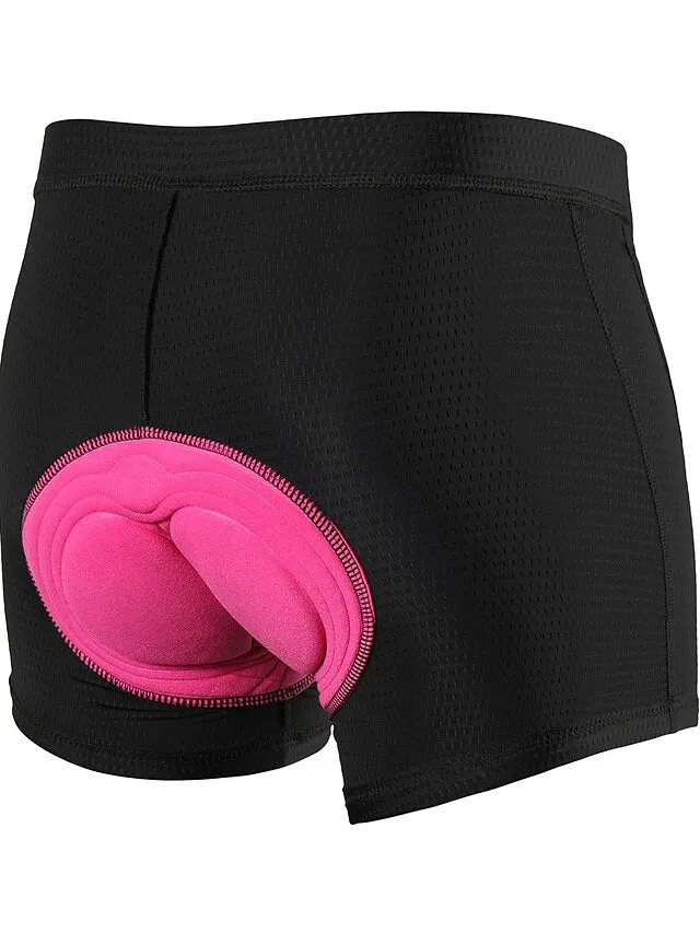 Arsuxeo Women's Cycling Under Shorts Cycling Padded Shorts Bike Underwear Shorts Padded Shorts Chamois Bottoms Sports Spandex Purple Fuchsia Blue Mountain Bike MTB Road Bike Cycling Clothing