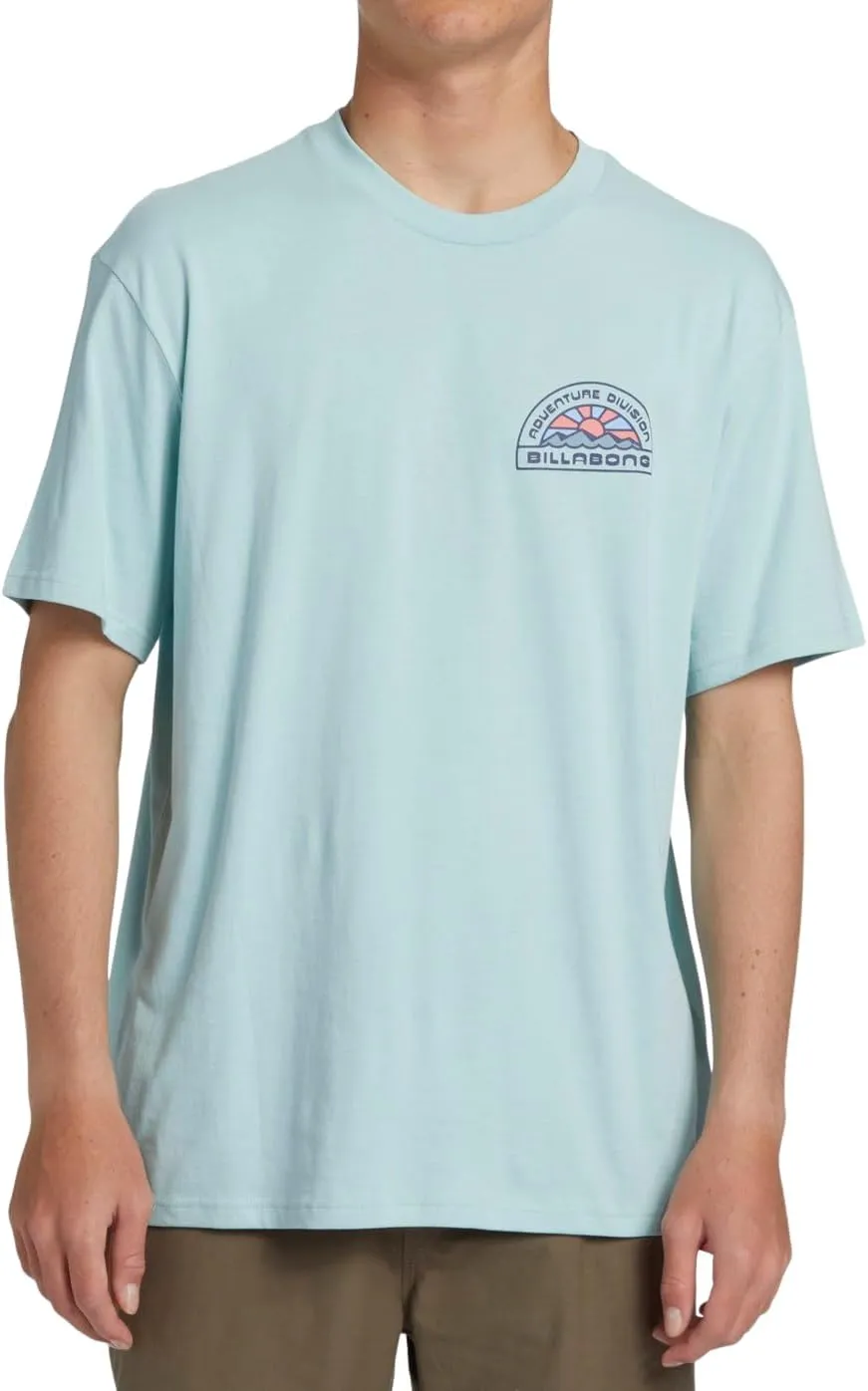 Billabong A/div Sun Up T-Shirt - Organic Cotton Crew Neck Shirt - Short Sleeve T Shirts for Men, Sea Fog