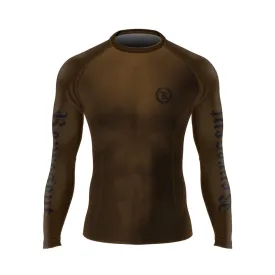 Black Gang Jiu Jitsu Rash Guard Long Sleeve [BROWN]