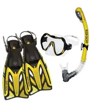 Body Glove Amani Mask, Snorkel & Fin Set