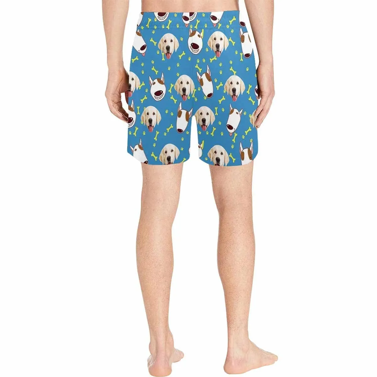 Custom Pet Face Swim Shorts Personalized Men's Quick Dry Swim Shorts with Your Cute Dog Pictures
