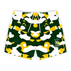 Green & Yellow Camouflage Swim Trunks For Men Green & Yellow Camouflage Swim Trunks For Men