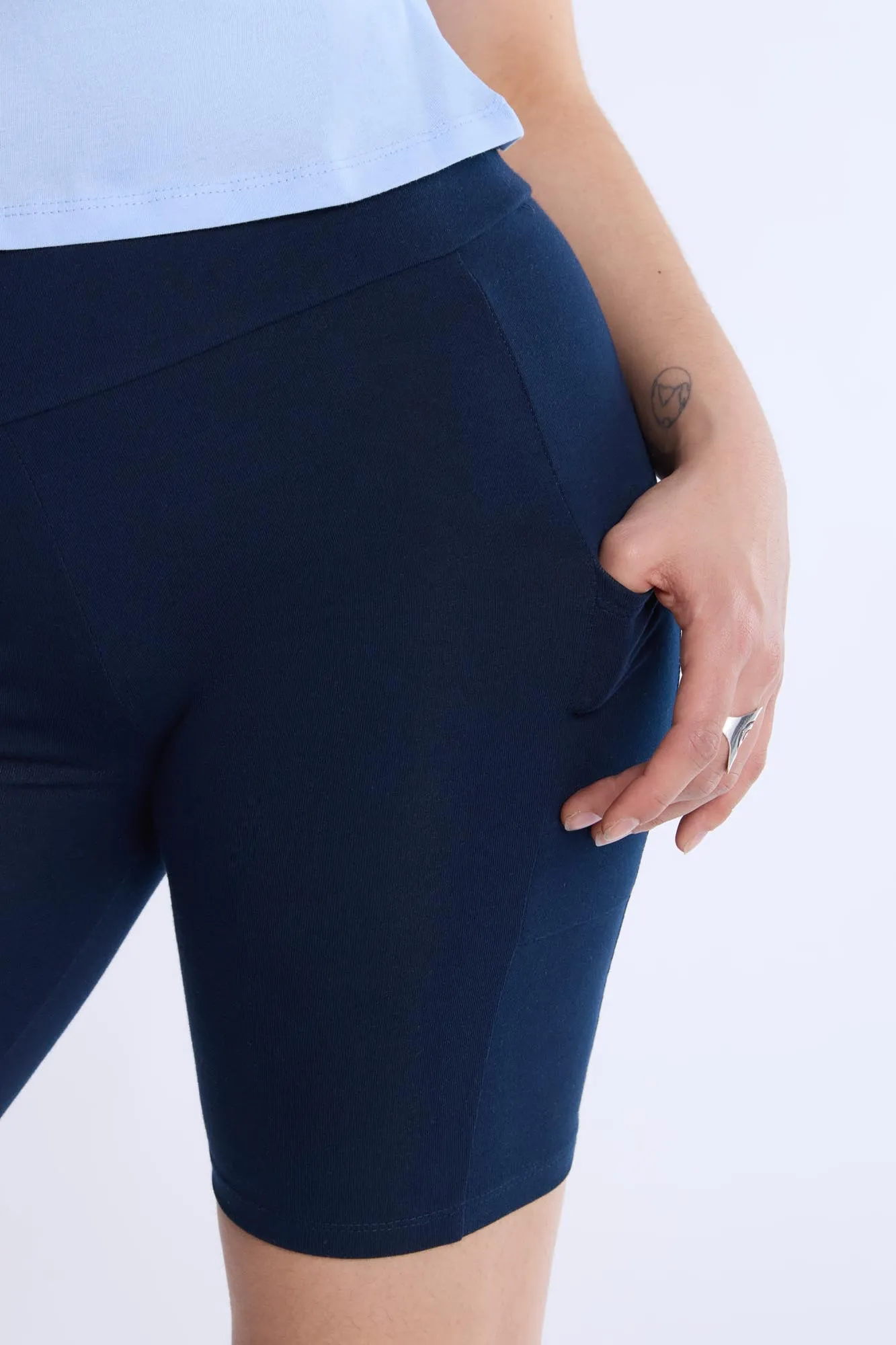High-Rise Pocket Bike Shorts