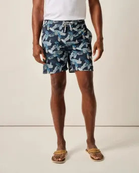 Johnnie-O 7-Inch Shore Haven Swim Trunks - Navy