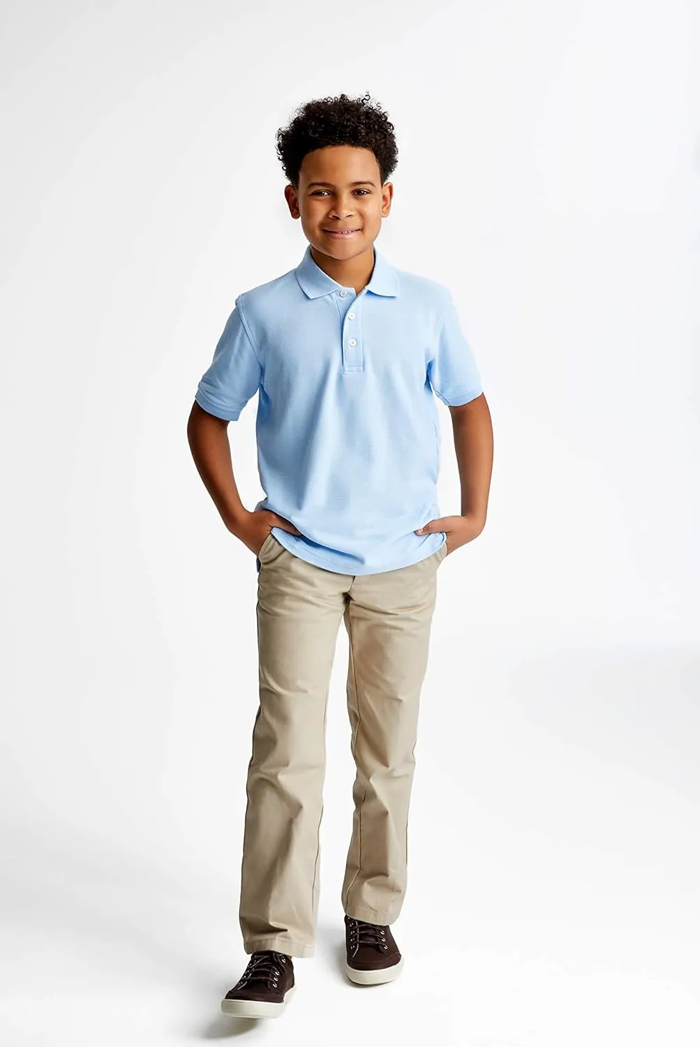Kids Youth Short Sleeve Pique Polo Shirt