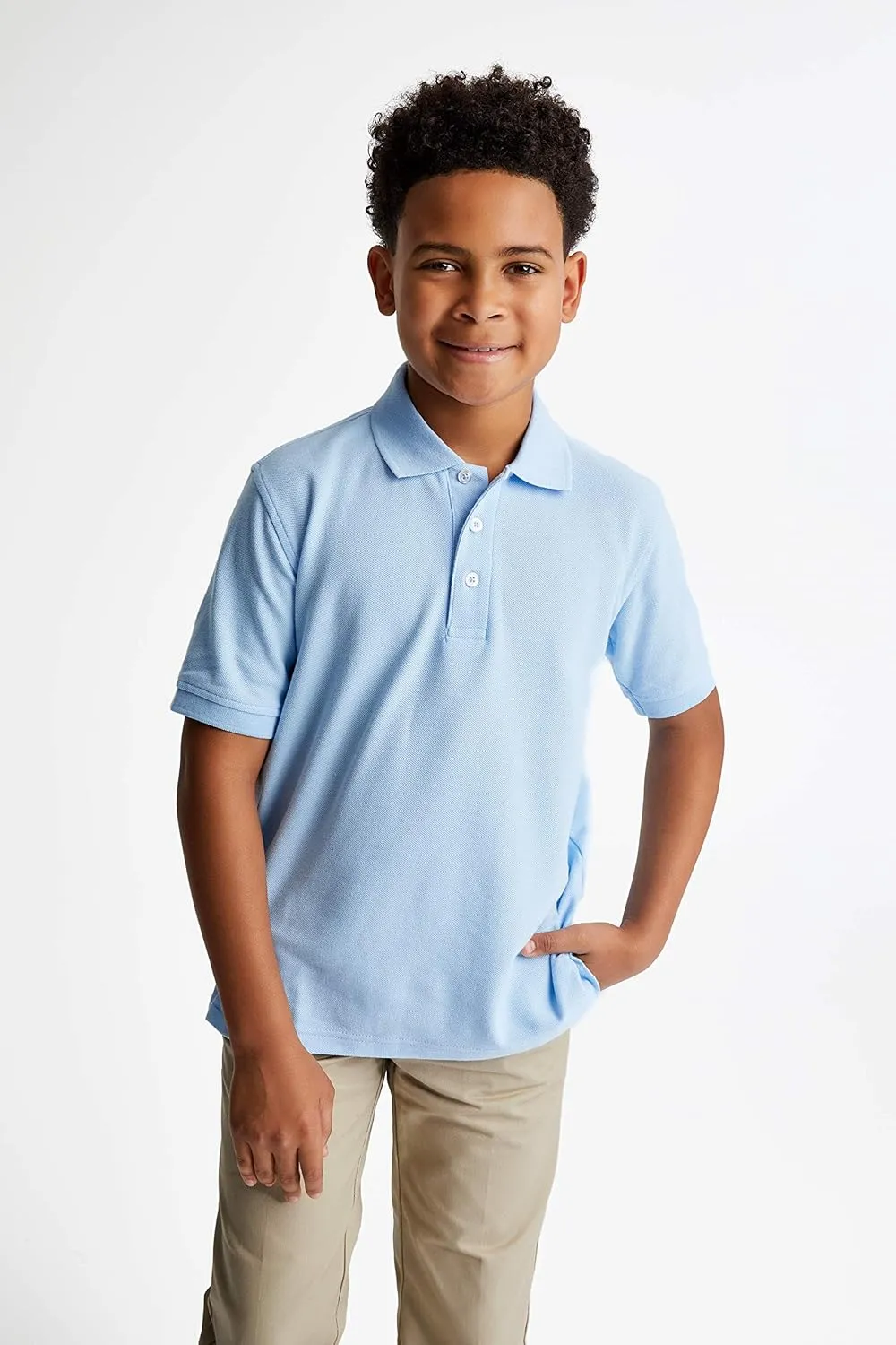 Kids Youth Short Sleeve Pique Polo Shirt