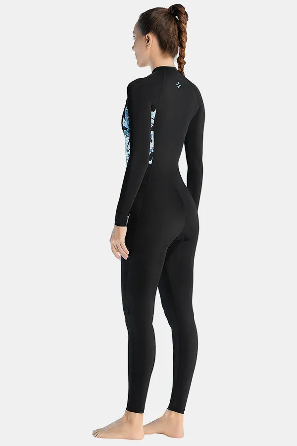 Lycra Diving Suit For Women One-Piece Black Long Sleeve Quick-Drying Jellyfish Suit