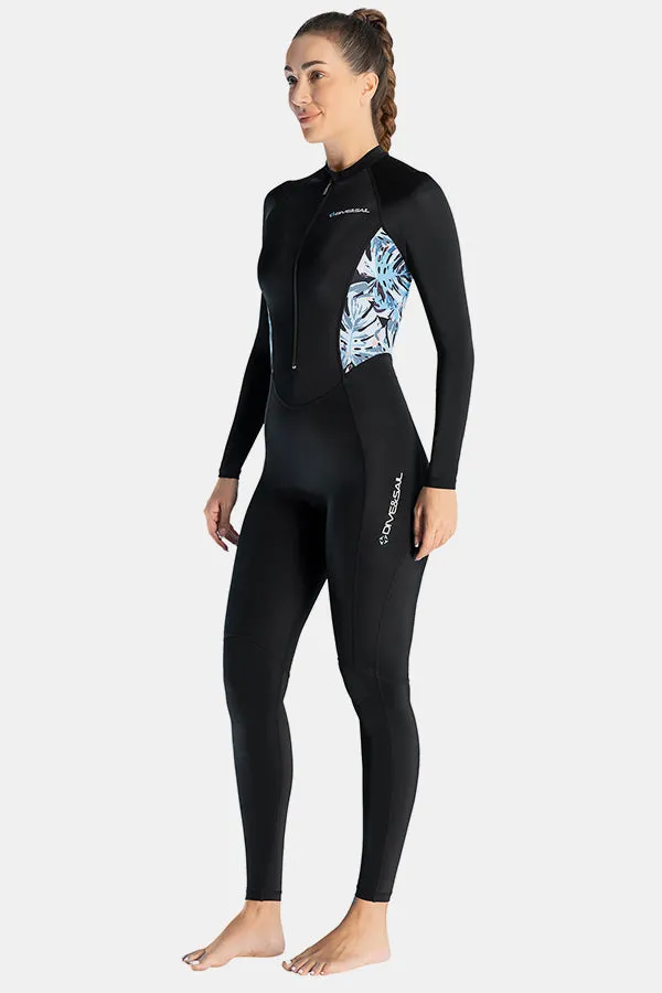 Lycra Diving Suit For Women One-Piece Black Long Sleeve Quick-Drying Jellyfish Suit