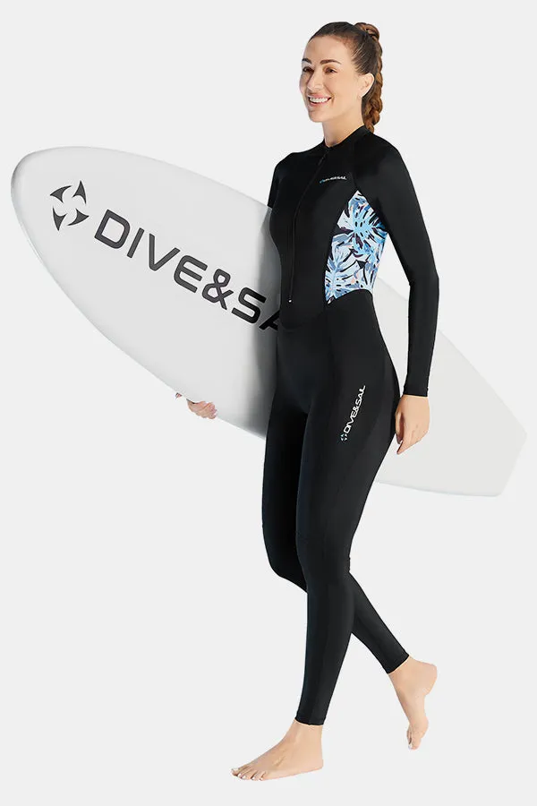 Lycra Diving Suit For Women One-Piece Black Long Sleeve Quick-Drying Jellyfish Suit
