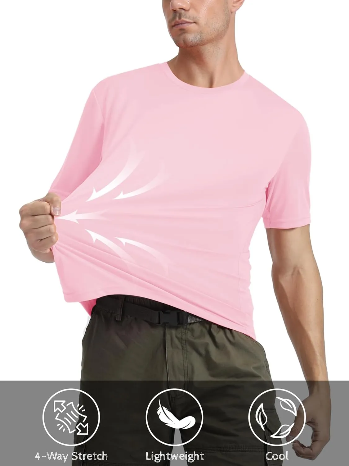 MAGCOMSEN Men's Short Sleeve UPF 50  T-Shirt Quick Dry Rash Guard Athletic Running Swim Top Tee Performance Water Shirts