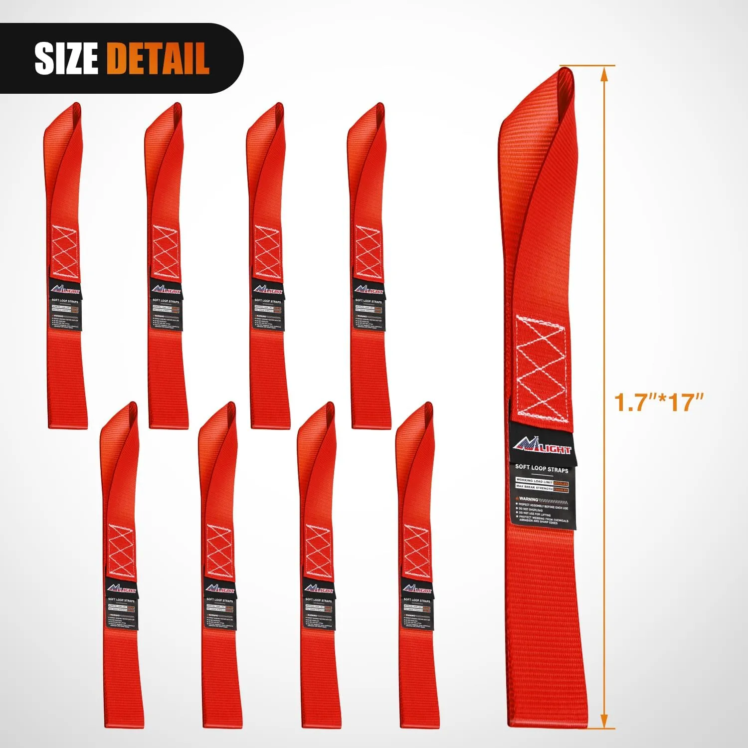 Motorcycle Tie Down Straps Max Break Strength 12000Lbs Red