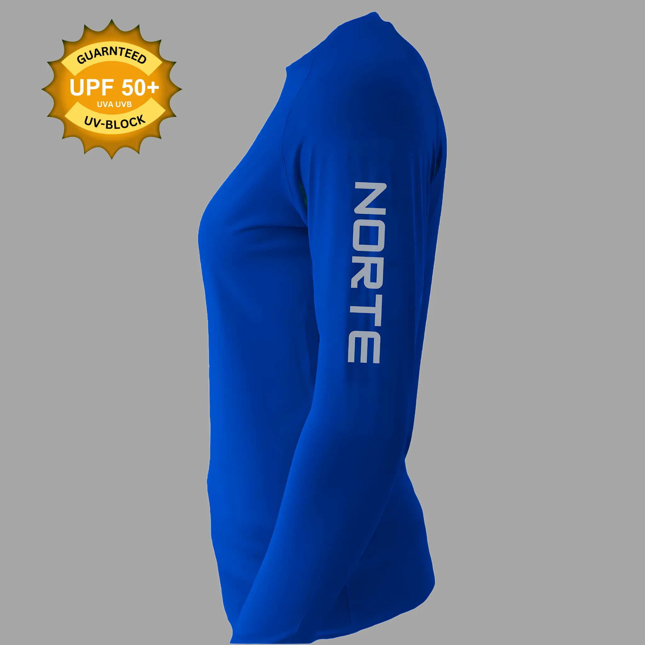 Norte Women's UPF 50 Rash Guard - SPF/UV Sun Protection in Blue for Active Outdoors