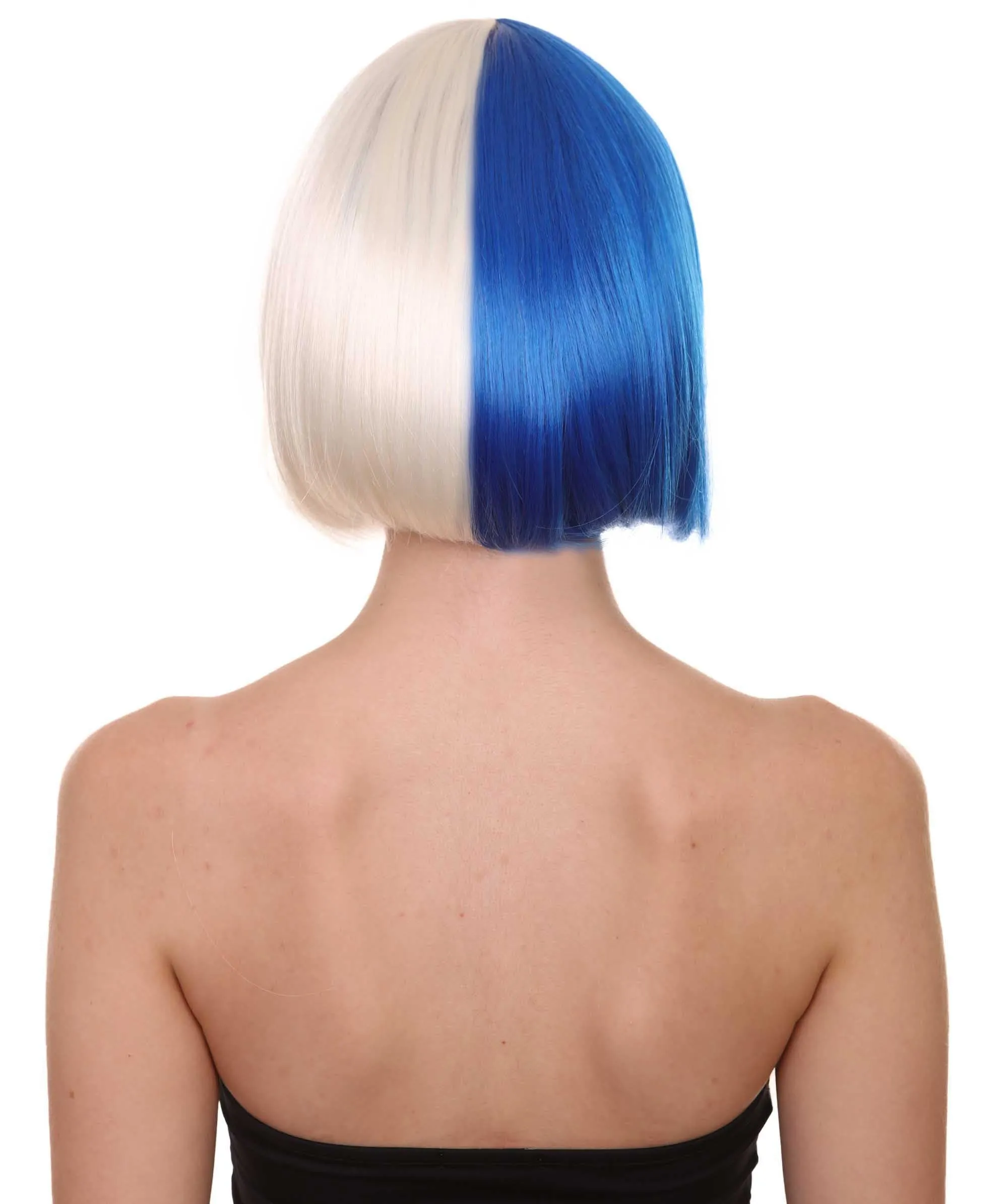 Panama Flag Sport Party Bob Wig | National Pride Red White Blue | Premium Breathable Capless Cap