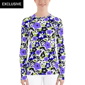 Petunias Rash Guard Top (POD)
