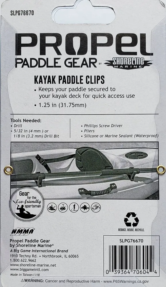 Propel Paddle Gear Kayak Paddle Clips SLPG76670