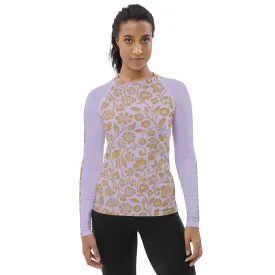 "Floral Lace" Collection - Yoga Long Sleeve Top Women's Rash Guard