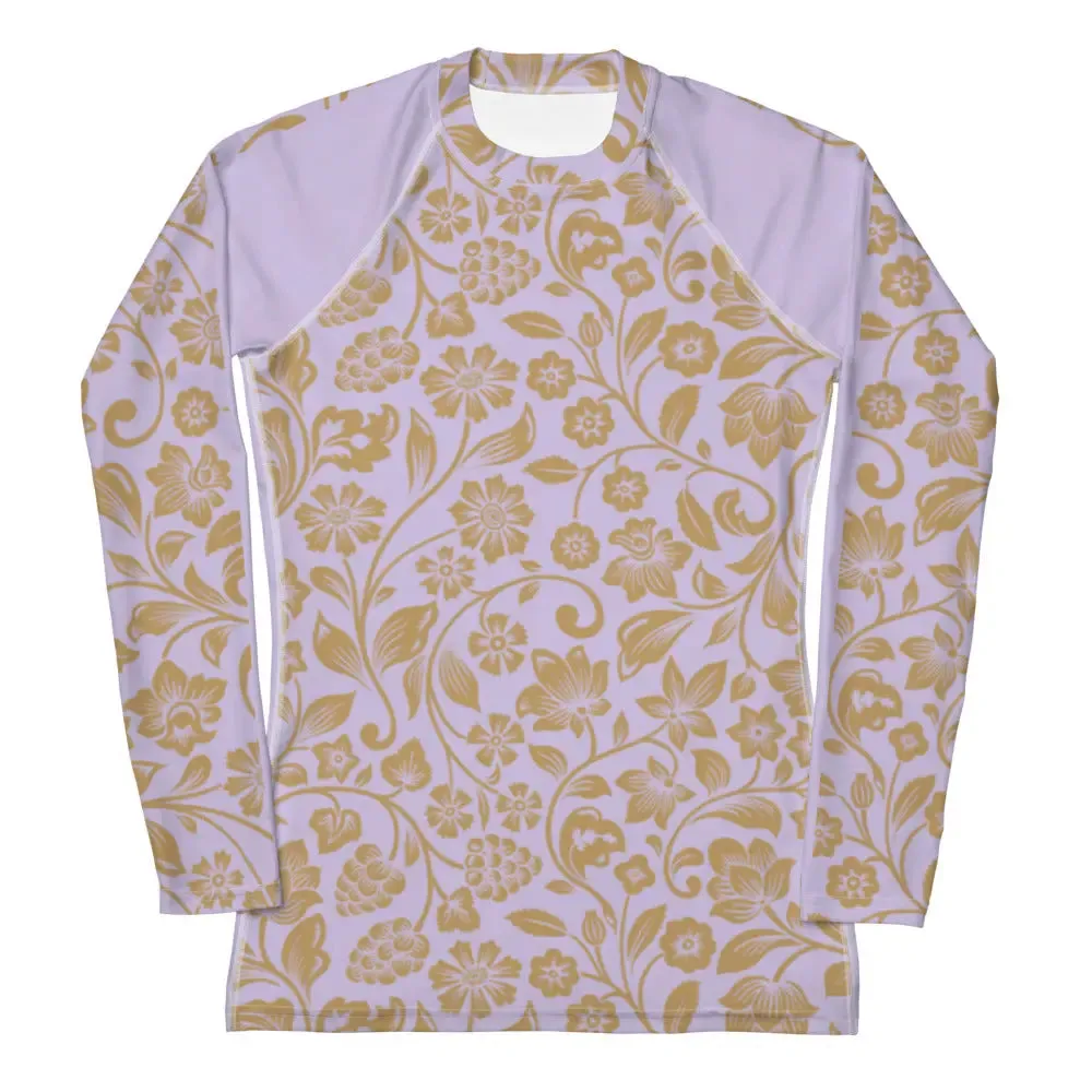 "Floral Lace" Collection - Yoga Long Sleeve Top Women's Rash Guard