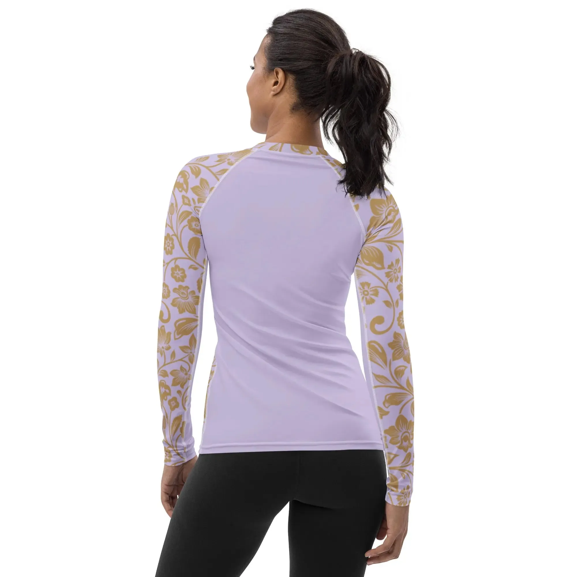 "Floral Lace" Collection - Yoga Long Sleeve Top Women's Rash Guard