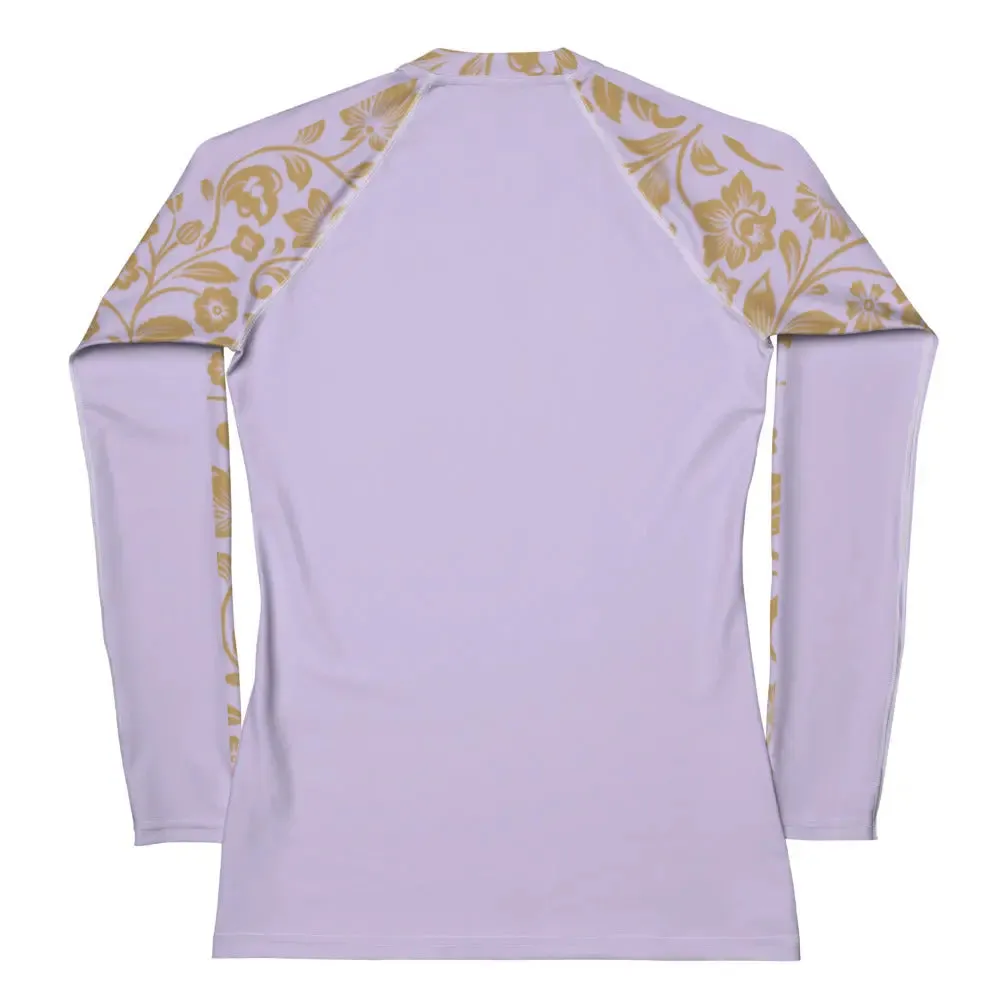 "Floral Lace" Collection - Yoga Long Sleeve Top Women's Rash Guard