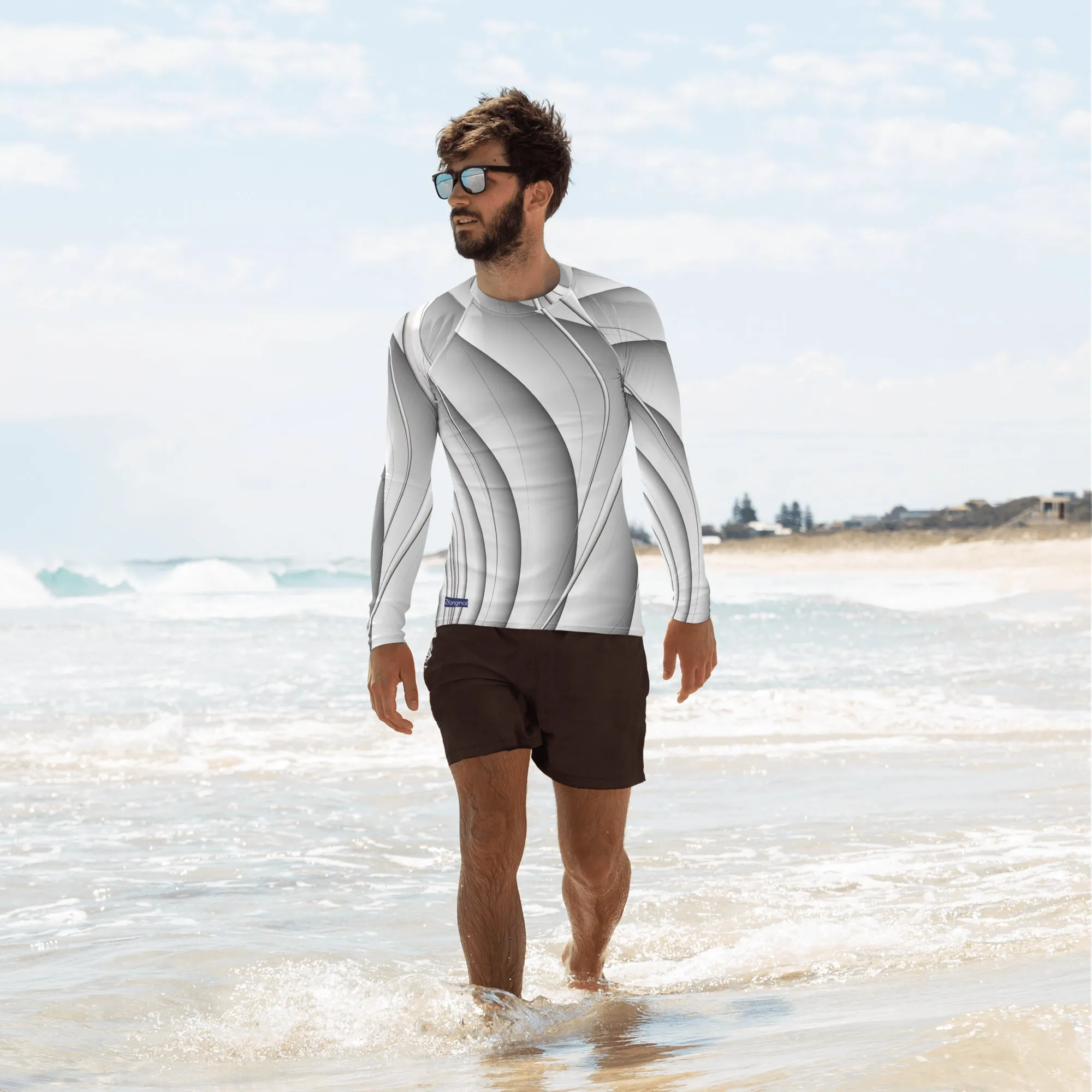 "Magnetic Wave" Collection - Men's Rash Guard