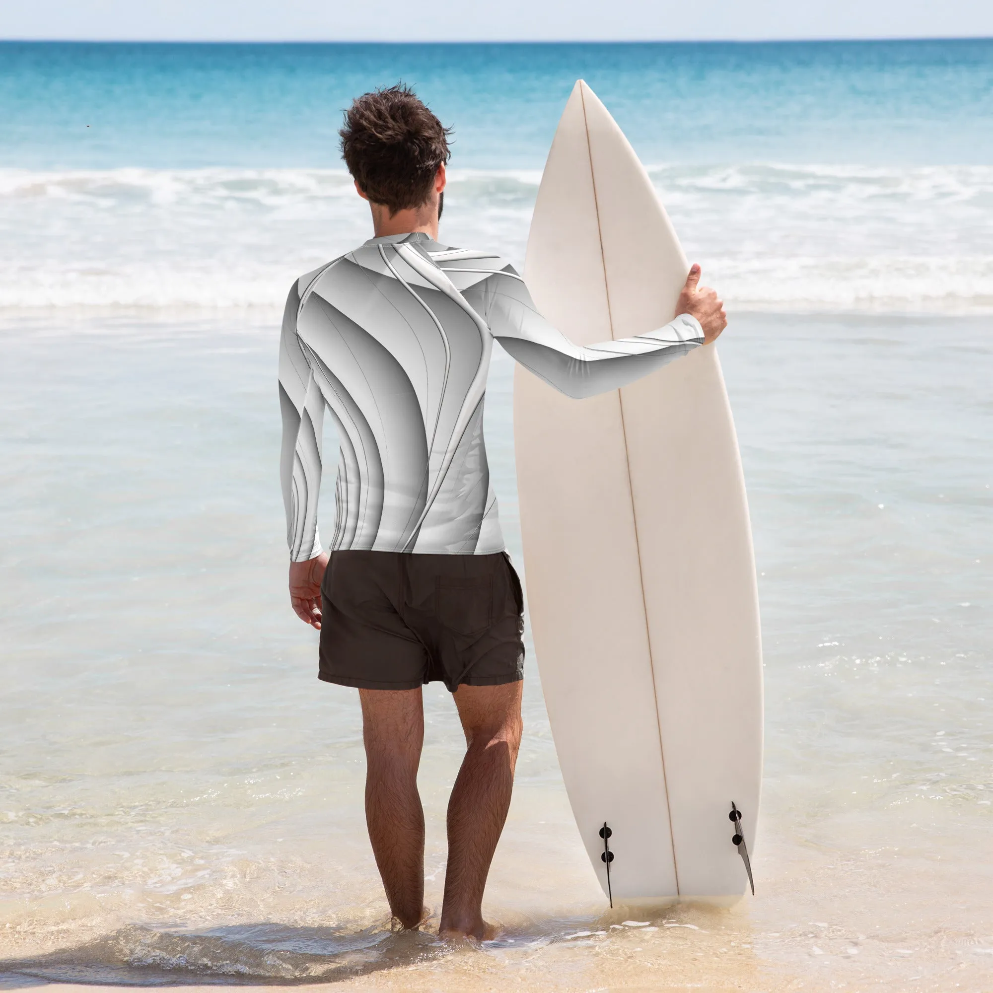 "Magnetic Wave" Collection - Men's Rash Guard