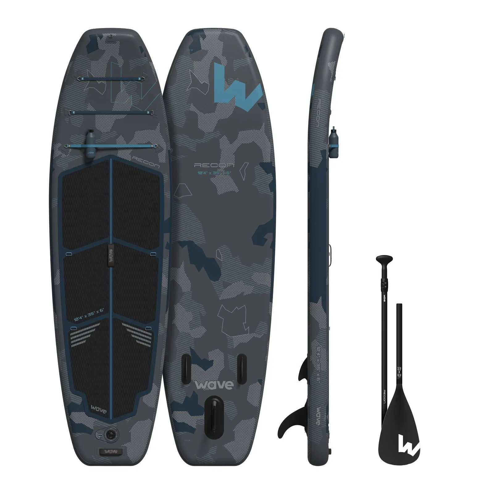 Recon SUP | Inflatable Paddle Board | 10'4ft | Grey