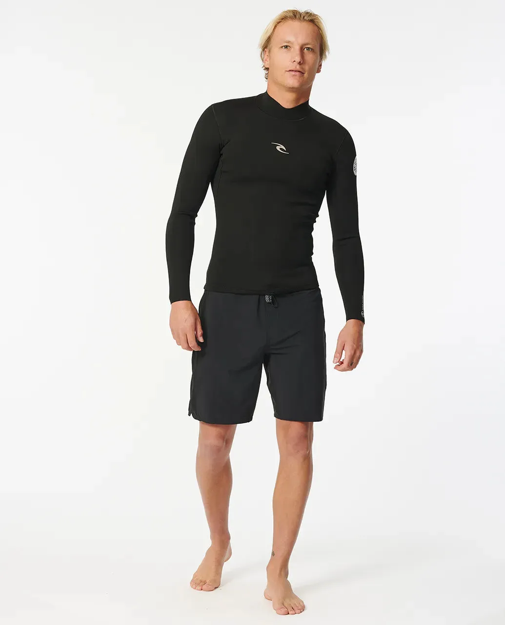 Rip Curl Men's Dawn Patrol 1.5mm Long Sleeve Wetsuit Jacket Black 122MWJ-0090