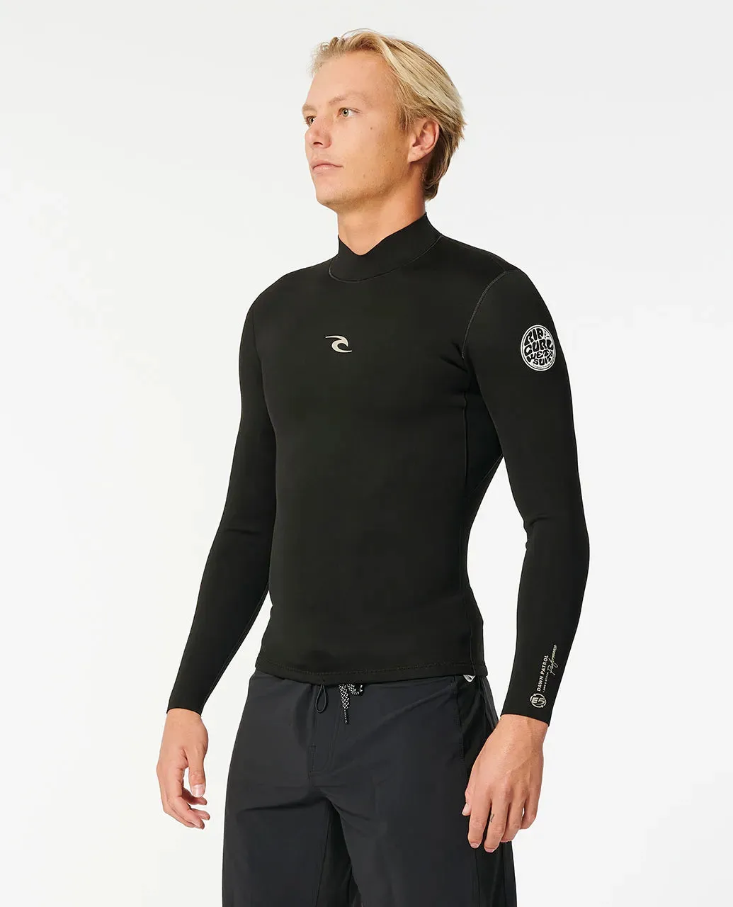 Rip Curl Men's Dawn Patrol 1.5mm Long Sleeve Wetsuit Jacket Black 122MWJ-0090