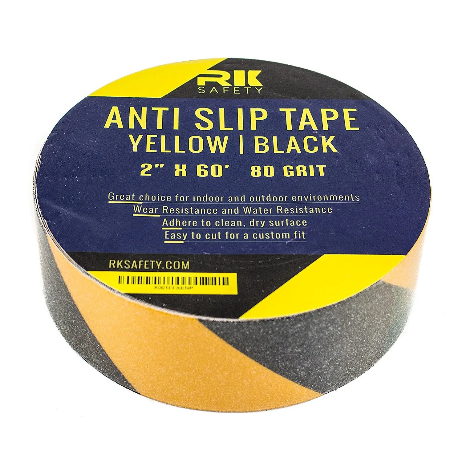 RK Safety 2" X 60' Black & Yellow Color Anti Slip Track Tape