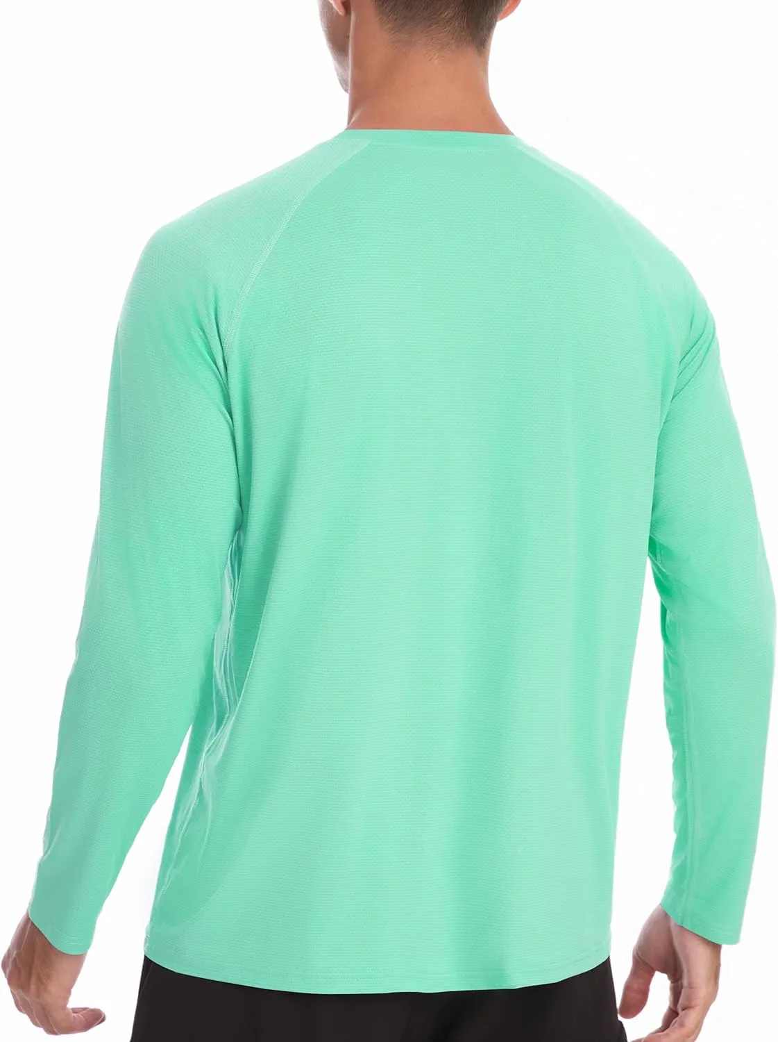 Roadbox Men's UPF 50  Rash Guard Long Sleeve, Cool Dry UV Sun Protection Water T-Shirts, Lightweight Fishing Hiking Shirts