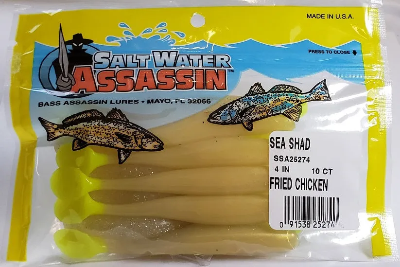 SaltWater Assassin Sea Shad Fried Chicken 4" 10pk