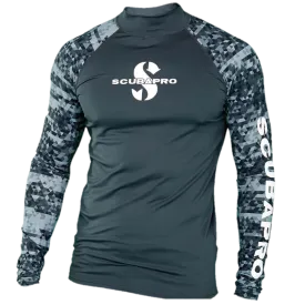 ScubaPro Graphite Rash Guard Mens, Long Sleeve (UPF50)