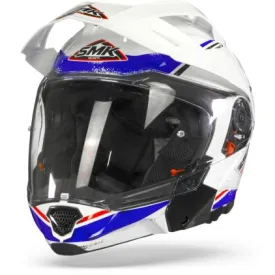 SMK Hybrid Evo Enduro Helmet Tide Gloss White Blue Black