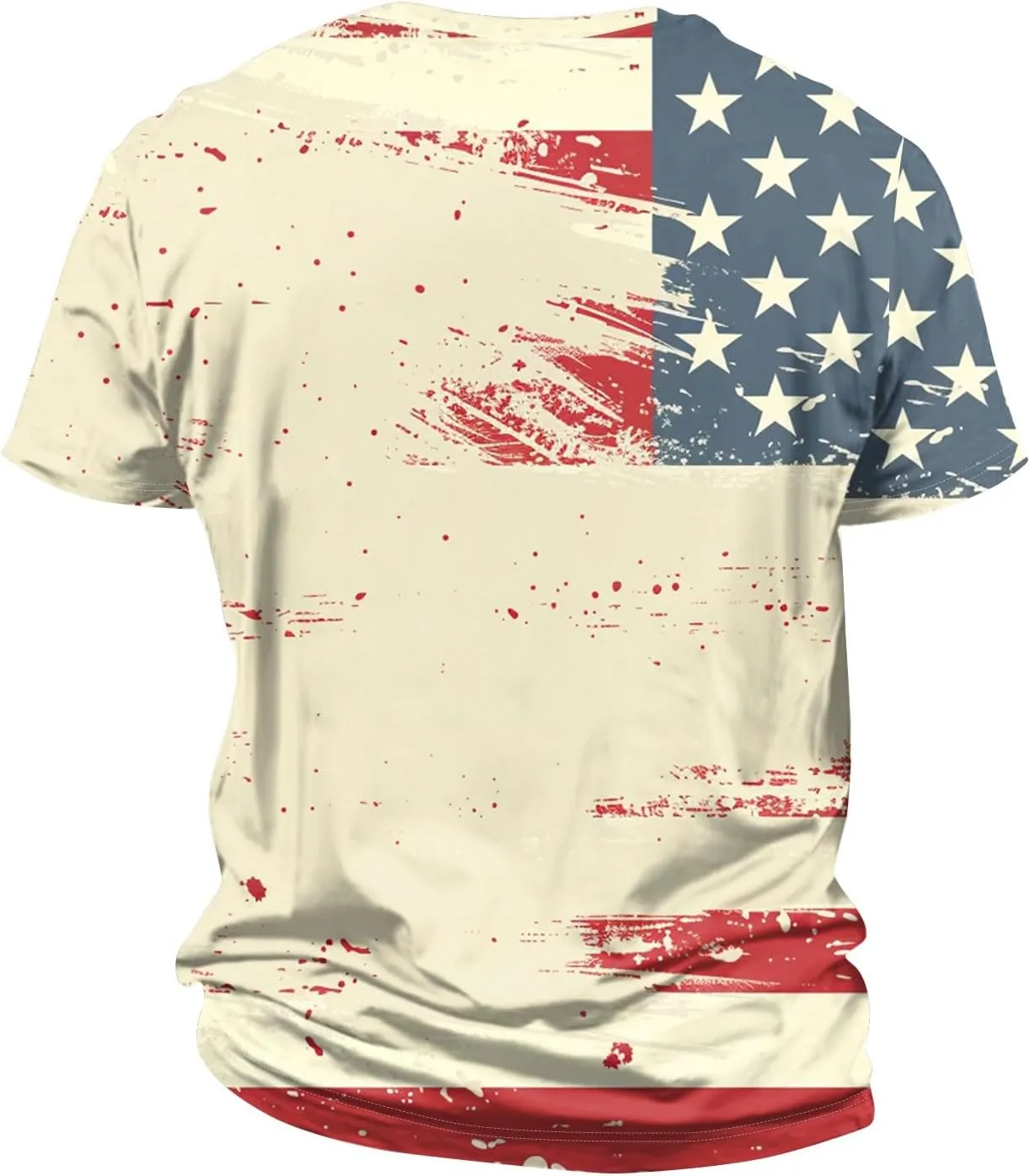 USA Shirt Men Comfortable & Slim Fit Flag Graphic Short Sleeve 2025