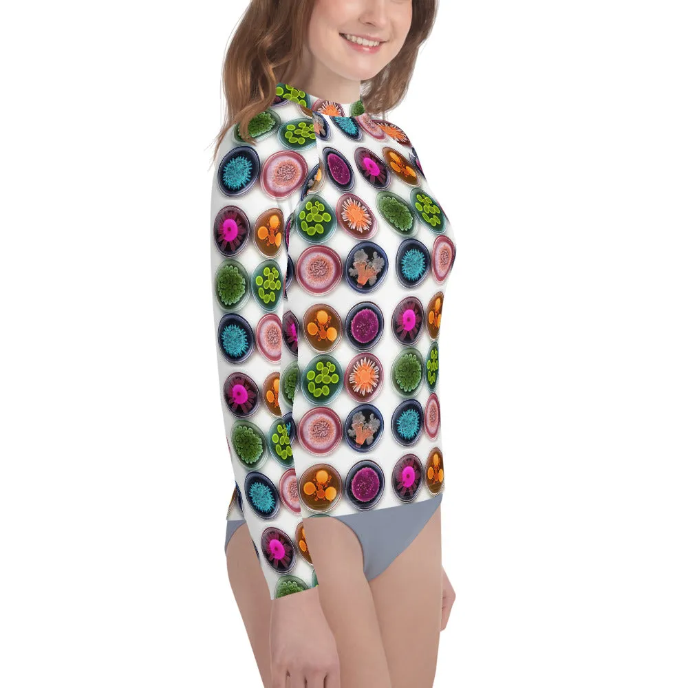 Youth Rash Guard Bacterial Universe