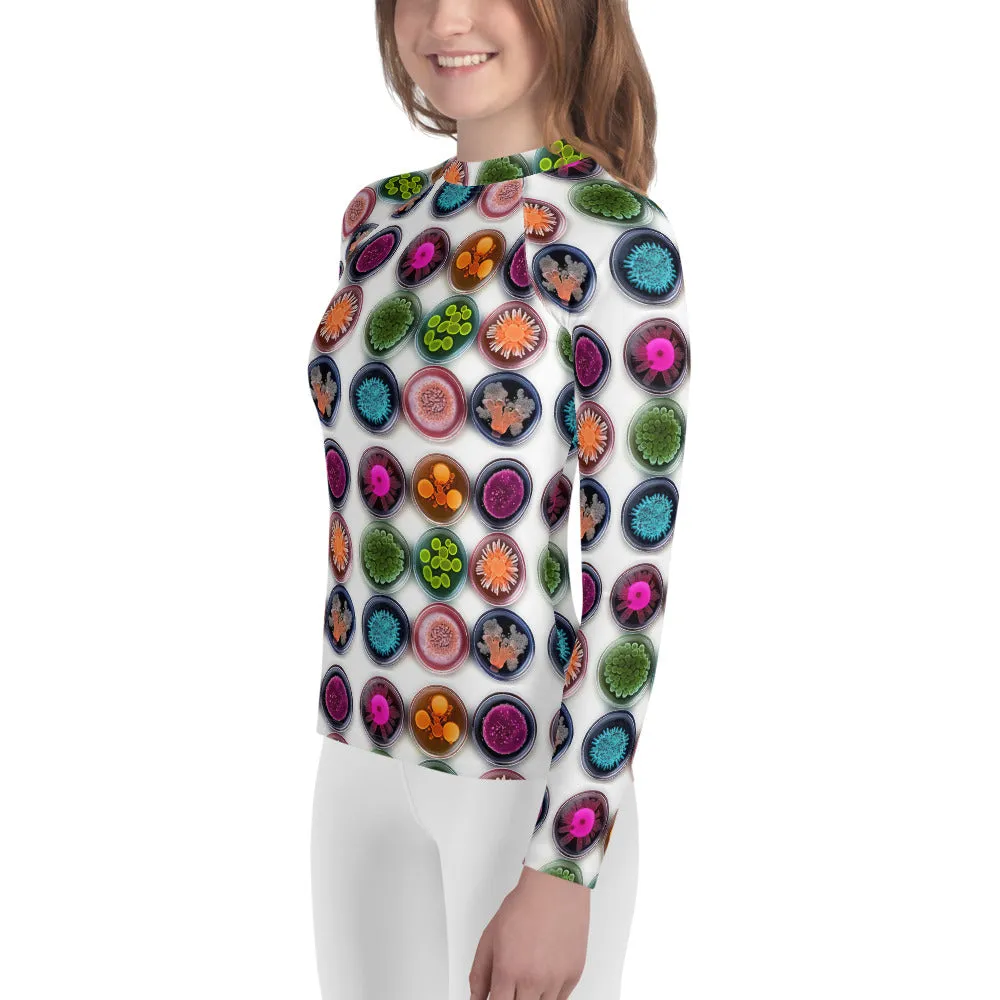 Youth Rash Guard Bacterial Universe